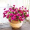 Fake Hibiscus Artificial Flowers for Outdoors Spring Summer Decoration, 6 Bundles Silk Hibiscus Flowers Bouquet UV Resistant Look Real Faux Plants
